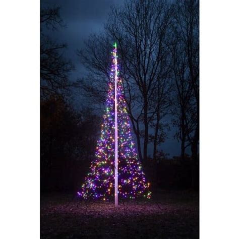 Fairybell Flagpole Christmas Tree Lights Ft Bulbs Multi Color