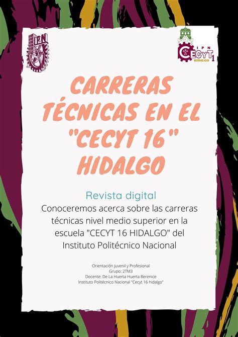 Revista Carreras Tecnicas Cecyt 16 Hidalgo By Barbdi2 Issuu