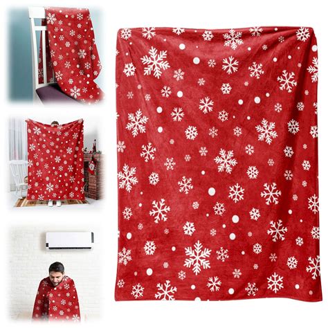 Christmas Clearance Throw Blanket Christmas Holiday Printed Fleece