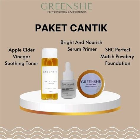 Greenshe Paket Cantik Shooting Toner Bright And Nourish Serum Primer