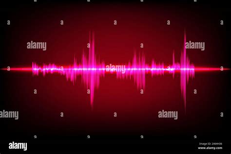 Abstract Sound Wave Red Digital Frequency Wavelength Graphic Design