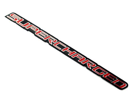 2 X Universal Red Supercharged Aluminum Adhesive Sticker Decal Emblem