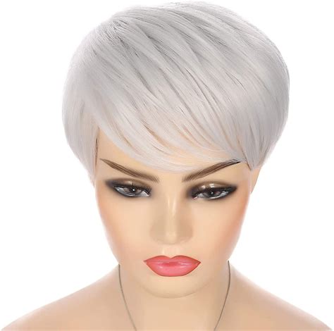Short Wigs For Women Blonde Pixie Cut Layered Wig With Bangs Synthetic Hair Wigs Cosplay