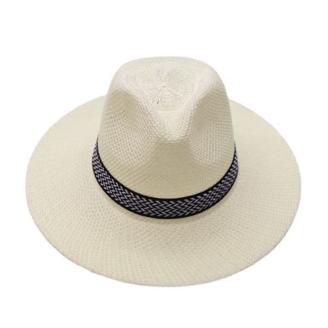 Men Women Straw Jazz Fedora Hat Trilby Cuban Sun Cap Panama Short Brim Summer Ebay