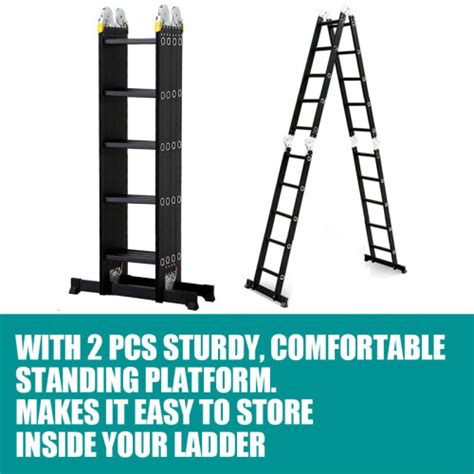 M Aluminium Multi Purpose Folding Ladder Extendable Ladders In