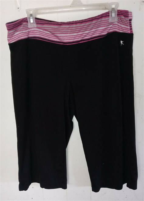 Danskin Fitted Crop Leggings Size Xlarge 36x17 Color Black Ebay