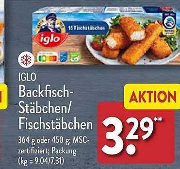 Iglo Backfisch St Bchen Oder Fischst Bchen Angebot Bei Aldi Nord