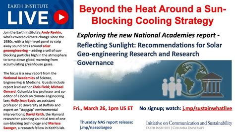 Sustain What Beyond The Heat Around A Sun Blocking Cooling Strategy