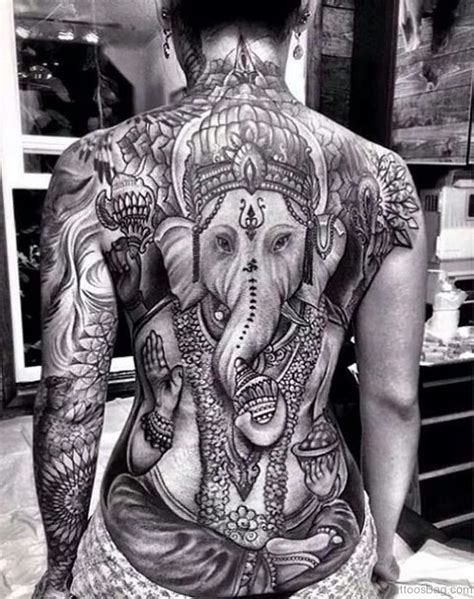 Classic Ganesha Tattoos On Back