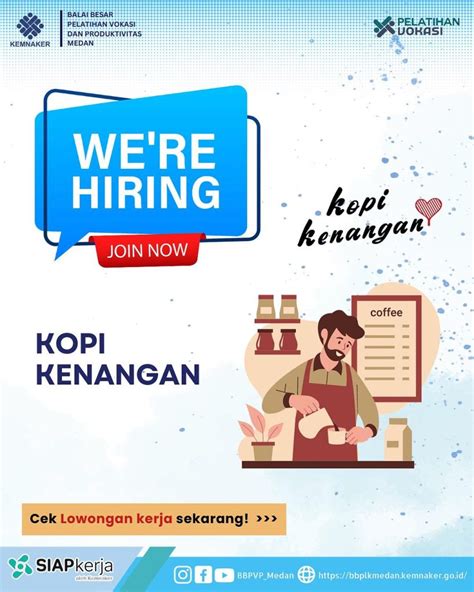 Lowongan Kerja Kopi Kenangan BBPVP MEDAN