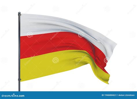 3D Illustration Waving Flags Of The World Flag Of South Ossetia