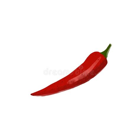 Red Hot Pepper Illustration Isolated On White Background Stock Vector Illustration Of Ripe