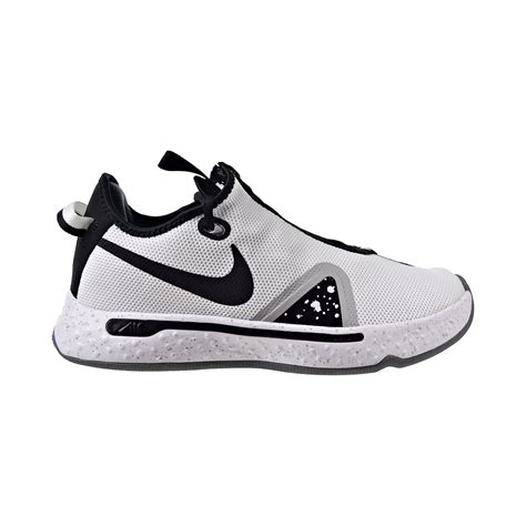 Nike Nike Pg 4 Basketball Mens Shoes White Black Pure Platinum