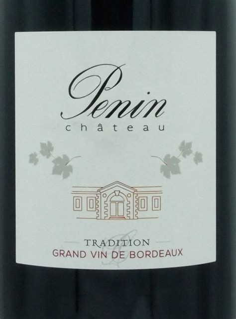 Château PENIN AOC Bordeaux Supérieur Tradition 2018 Rouge Magnum