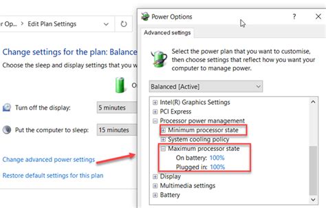 How To Change Processor Power State When On Battery Using Powercfg