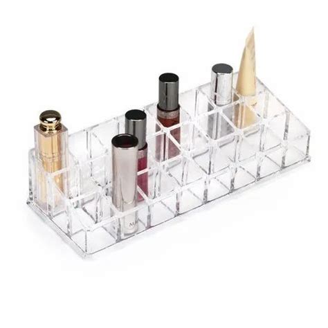 Lipstick 24 Slot Acrylic Clear Jewelry Cutlery Makeup Case Lipstick