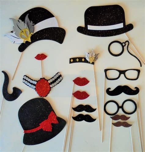 Picwrap Photo Booth Props Glasses Inspired Great Gatsby Artofit