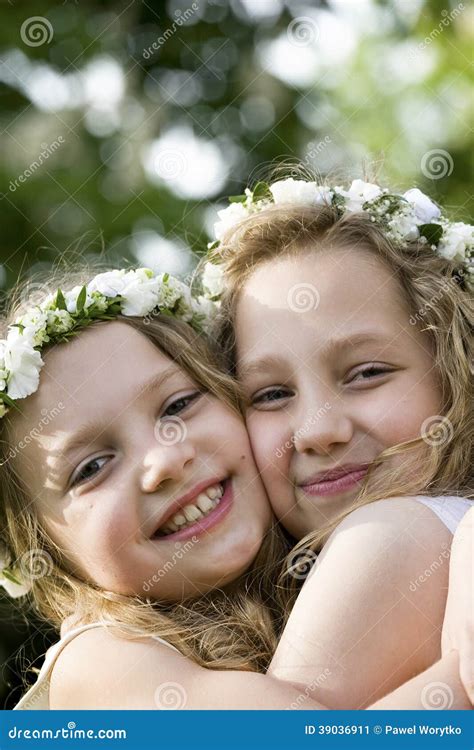 First Communion Stock Image Image Of Flowers Cute Hair 39036911