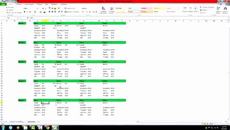 12 Workout Template Excel Excel Templates