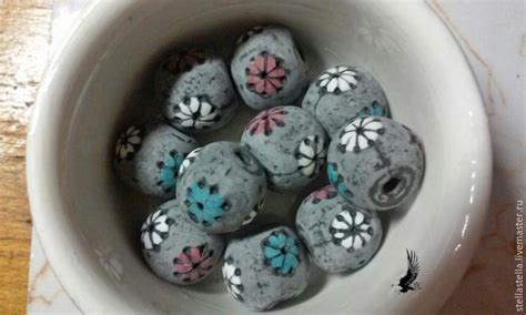 polymer clay flower beads