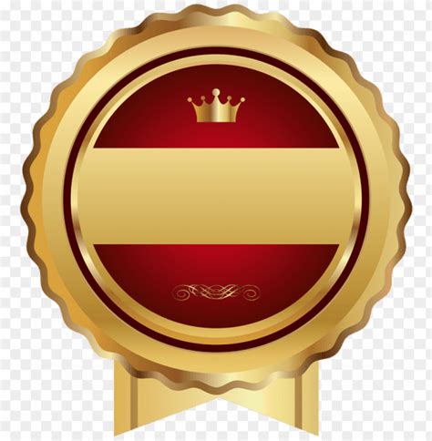 Free Download Hd Png Red Gold Seal Badge Clipart Png Photo 50482