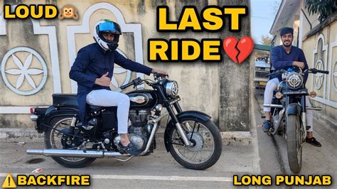 Apni Bs4 Bullet 350 Ki Last Ride Long Punjab Backfire Pataka Bullet 350 Sold Modification