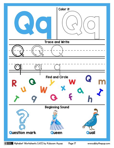 Letter Q Alphabet Worksheet Free Printable Puzzle Games