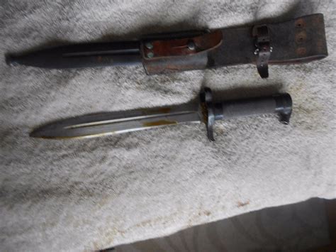 Swedish Model 1896 Mauser Bayonet W Scabbard And Leather Frog Bayonette