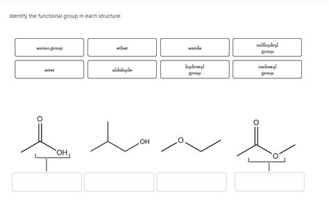 Solved Identify The Functional Group In Each Structure