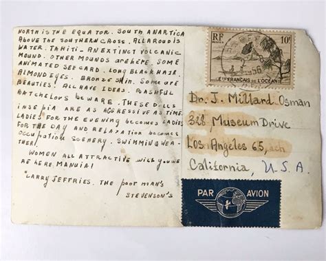 Real Photo Postcard Court Of Beautiful Topless Nude Tahitian Girl With Stamp Other Unsorted