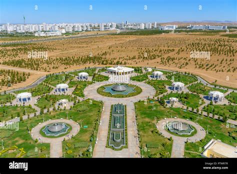 Ashgabat Turkmenistan city scape, skyline of beautiful architecture and ...