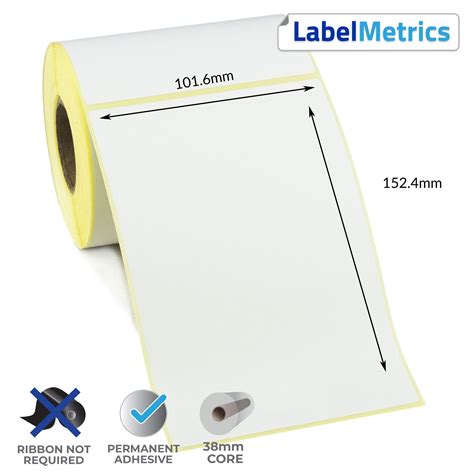 Zebra GX420t 101.6x152.4mm Direct Thermal Labels | LabelMetrics