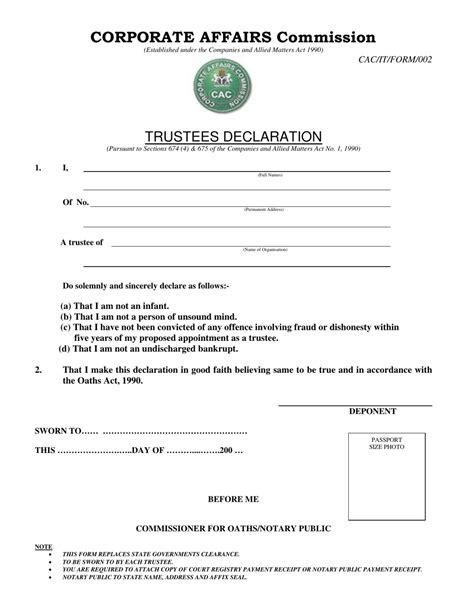 How To Fill Cac Application Form