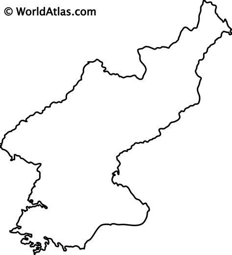 North Korea Outline Map