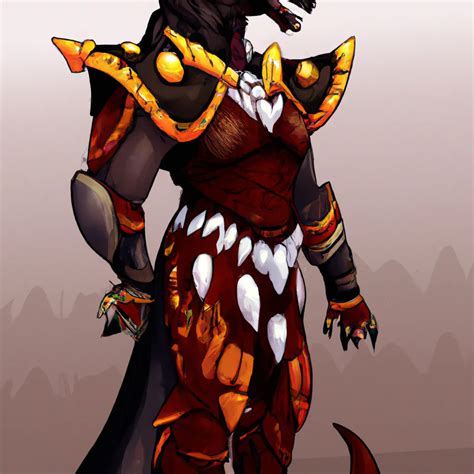 Massive Female Anthropomorphic Komodo Dragon Demon W Openart