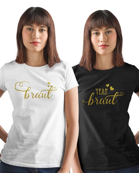 Jga T Shirt Team Braut Gold Bestellen Stylebutton De