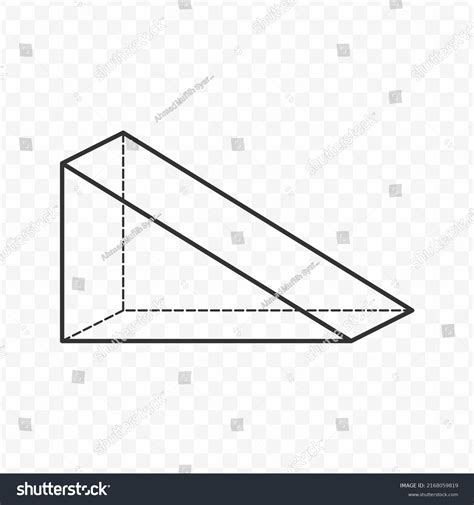 Vector Illustration Triangular Prism 3d Geometric Stock Vector Royalty Free 2168059819