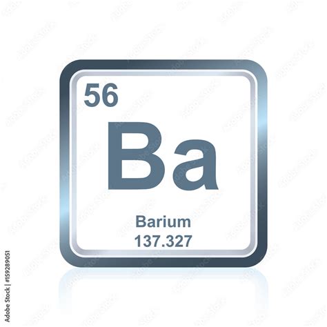 Chemical element barium from the Periodic Table Stock Vector | Adobe Stock