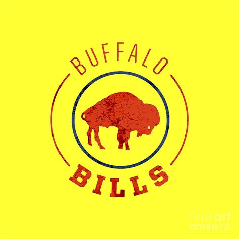 Buffalo Bills Retro Drawing by Connie A Stephenson | Pixels