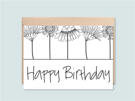 Free Printable Black And White Birthday Cards