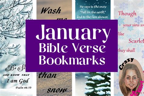 January Bible Verse Bookmarks ~ Crazy JC Girl