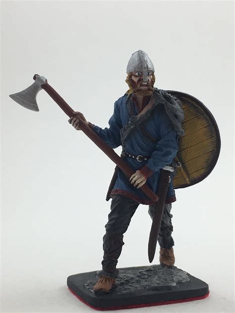 Viking In Battle 54 Mm Metal Figure Middle Ages Toy Etsy