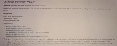 Challenge Document Merger Description Merge Text Chegg