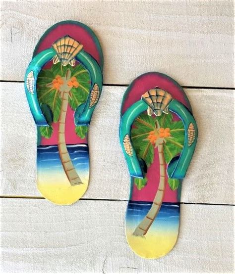 Our Amazing In Metal Flip Flop Wall Art Is Perfect For Your Beach