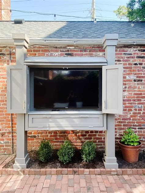 Backyard Makeover Ideas An Outdoor Tv Cabinetenclosure Tv