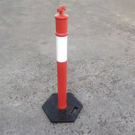 M Red And Yellow Reflective Pe T Top Traffic Delineator Pole Warning