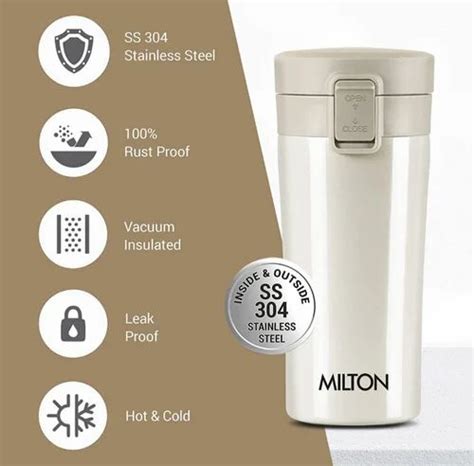 Stainless Steel Milton Coffee Mug Thermosteel Hot Or Cold Insulated