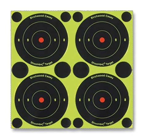 Birchwood Casey Shoot N C Self Adhesive Paper Bullseye Yellow