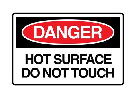 Premium Vector Danger Hot Surface Do Not Touch Sign