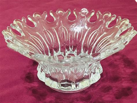 Ornate Glass Display Piece Bowl Or Candle Holder